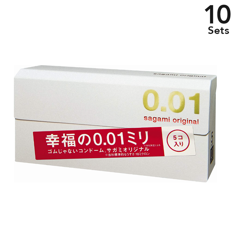 10-Pack Sagami Original 0.01 Condoms ｜ DOKODEMO