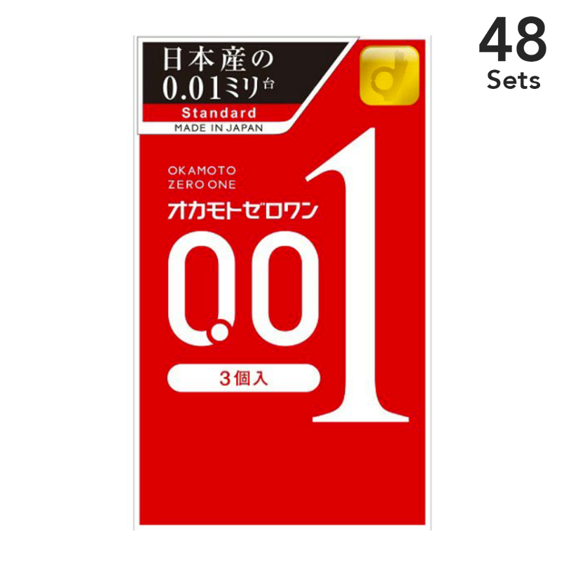 Okamoto Zero One, 3-Count (Pack of 48)