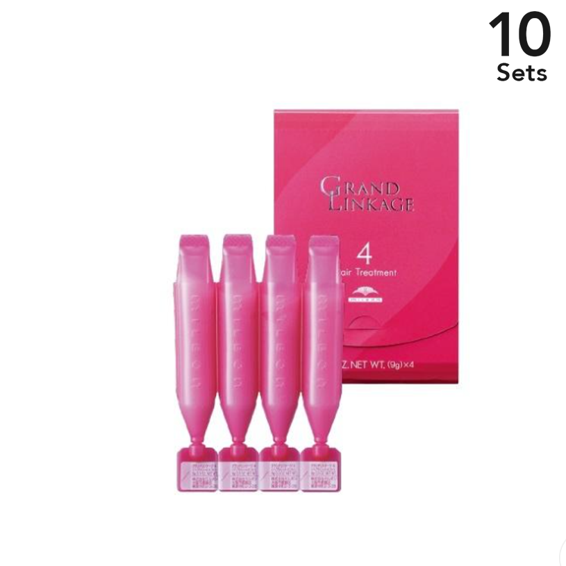 [Set of 10] Milbon Grand Linkage No. 4 Hair Treatment (9 g x 4 tubes) - Silky Finish (for fine hair)