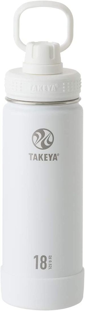 TAKEYA FLASK Active Line Water Bottle Stainless Bottle Direct Drinking Cool (Active White) 0.52L