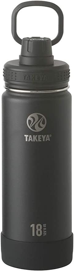 TAKEYA FLASK Active Line Water Bottle Stainless Bottle Direct Drinking Cool (onyx) 0.52L