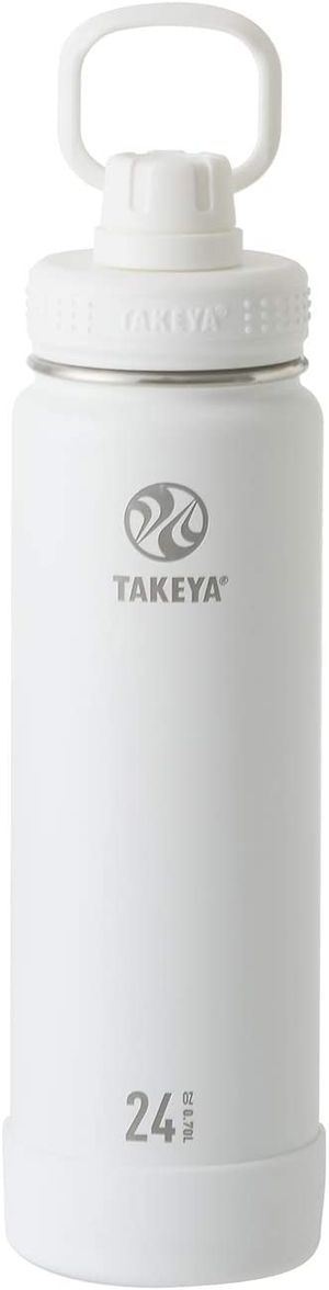 Takeya烧瓶活动线水瓶不锈钢瓶直接饮用凉爽（活跃白）0.7L