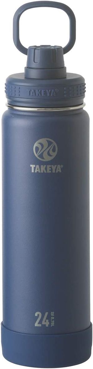 Takeya烧瓶活动线水瓶不锈钢瓶直接饮用（午夜）0.7L