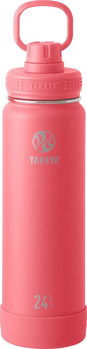 TAKEYA FLASK Active Line Water Bottle Stainless Bottle Direct Drinking Cool (Coral) 0.7L
