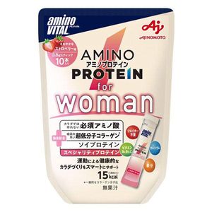 여성을위한 아미노 활력 아미노 단백질 딸기 맛 (10 조각) 1 가방