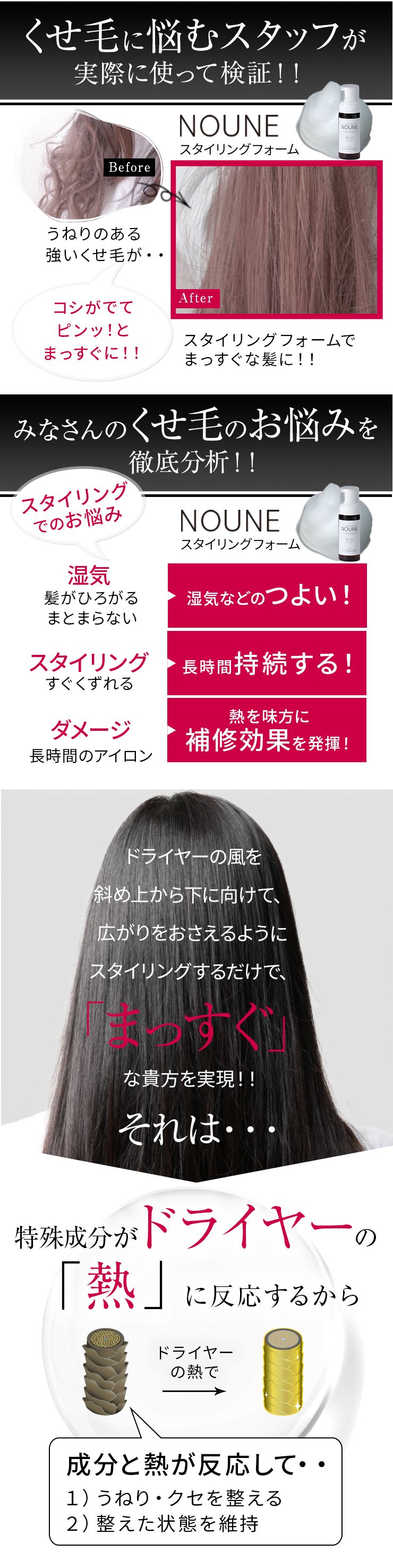 【3個セット】NOUNE ストレートスタイリングフォーム 150ml