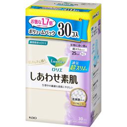 花王 Laurier/蕾妮雅 花王 Laurier 幸福素肌 超薄透氣量感包 特多量日用25cm 有護翼 30片