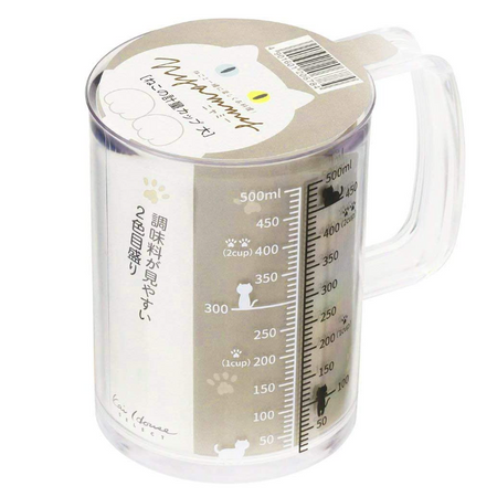 貝印 KAI Nyammy 貓咪造型量杯 500ml 可用於洗碗機