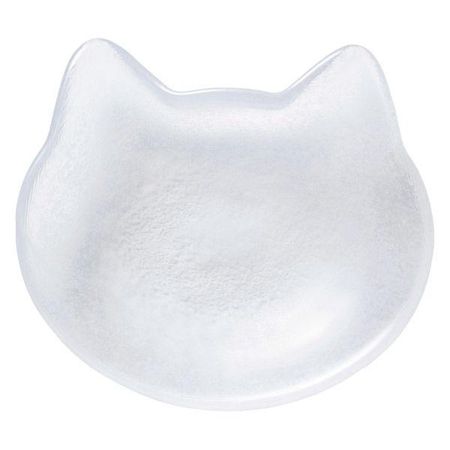 Aderia Coconeko Glass Plate Small Plate White 1 Piece Ishizuka Glass