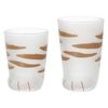 Aderia Coconeko Pair of Glasses Parent and Child Set Tiger Cat 230ml/300ml Gift Box 1 Set Ishizuka Glass