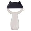 Nyammy Cat Peeler with Hat-Shaped Cover, Warm Gray, 1 Piece, Kai Corporation