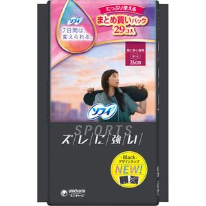 尤妮佳 Sofy SPORTS 特別多量日用 26cm 有翼 29片裝