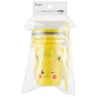빨대 320ml 3 조각을 가진 텀블러 [Pikachu Face 23] 스케이터