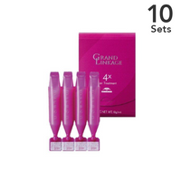 【10개 세트】밀본 그랜드 링케이지 4X 헤어 트리트먼트 (9g×4개입) 촉촉 타입 (굵고 뻣뻣한 모발/곱슬 모발용)