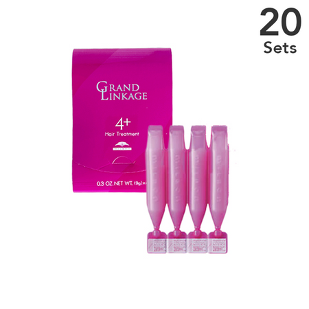 【20入組】Milbon Grand Linkage 4+ 護髮乳 (9g×4支) 柔順型（適合一般髮質）
