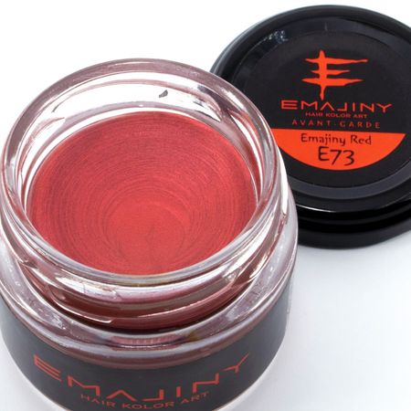 日本EMAJINY Emajiny 紅色 E73 臨時頭髮 Kolor 藝術蠟 無香型