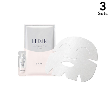 [Set of 3] ELIXIR WHITE Clear Effect Mask (6 uses)