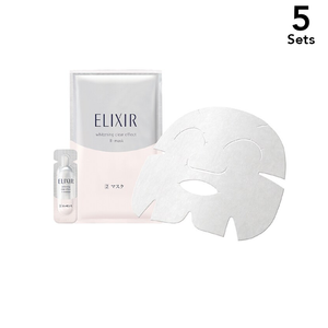 [Set of 5] ELIXIR WHITE 6 times clearing effect mask