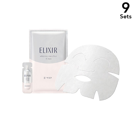 [Set of 9] ELIXIR WHITE Clear Effect Mask (6 uses)