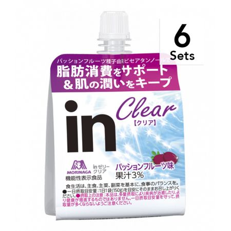 【6個セット】inゼリー クリア パッションフルーツ味 150g