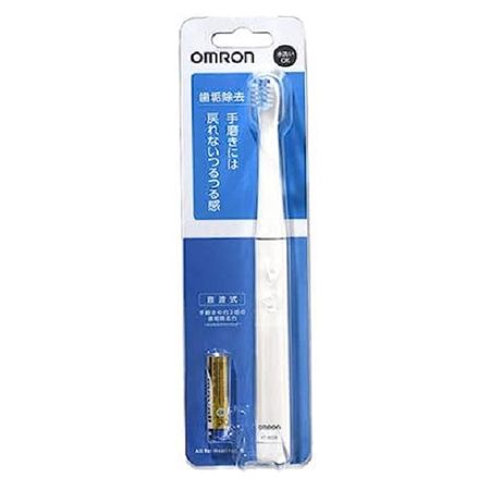 OMRON 오므론 음파식 전동칫솔 건전지식 치석 제거 HT-B220-W