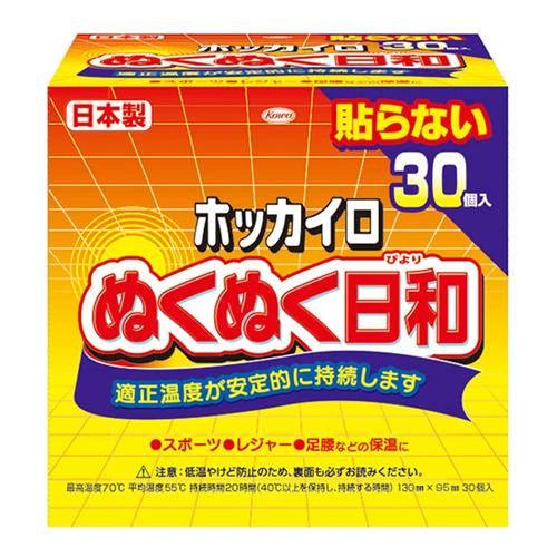 ホッカイロ ぬくぬく日和 貼らないタイプ レギュラー 30個入