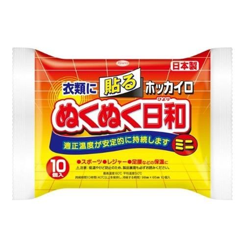 ホッカイロ ぬくぬく日和 貼るタイプ ミニ 10個入