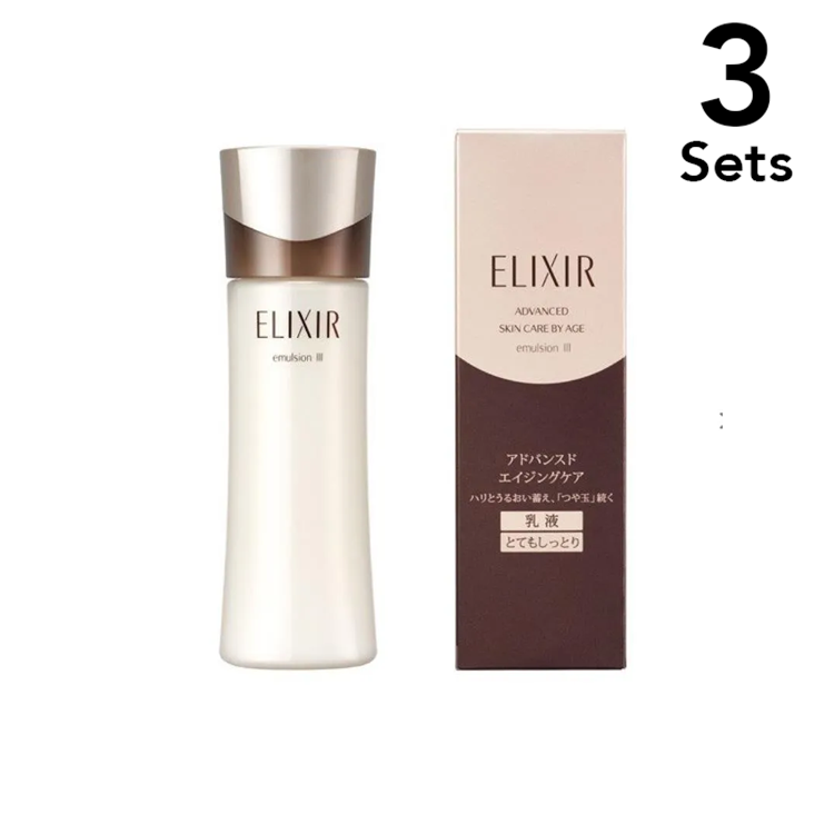【3개 세트】ELIXIR 엘릭시르 어드밴스드 에멀전 T III 130ml 아주 촉촉 타입