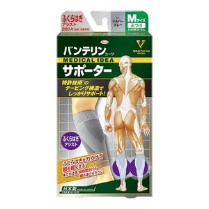 バンテリンコーワサポーター ふくらはぎアシスト ふつうＭサイズ 2枚入 (シルバーグレー)