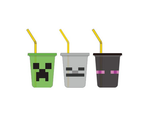 Skiter SIH3ST Straw Tumbler 320ml 3 pieces Minecraft 621635-SIH3ST 1 piece