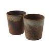 Yamasho Pottery Shigaraki Ware Green Glaze Scattered Pair Rock Cups Rk-1