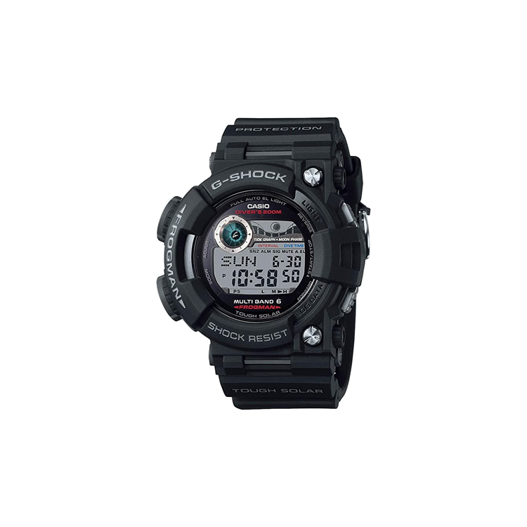 5年保証付 新品 FROGMAN CASIO GWF-1000-1JF CASIO G-SHOCK FROGMAN GWF-1000-1JF Black Red Multiband 6 Men's