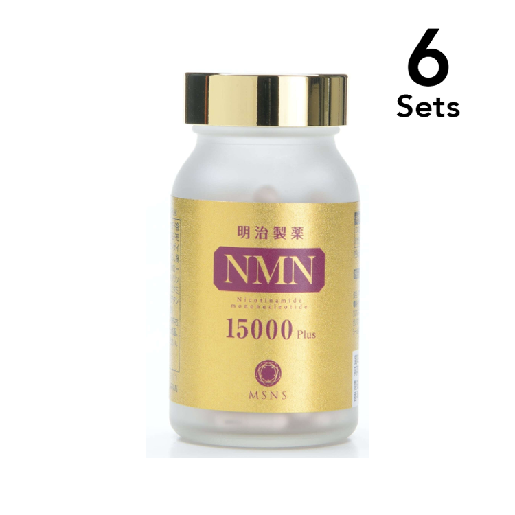 [Pack of 6] Meiji Pharmaceutical NMN 15000 Plus, 90 Capsules