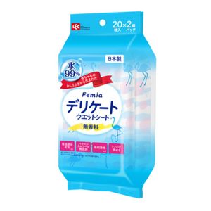 LEC FM Femwet Unscented 20 sheets x 2 packs