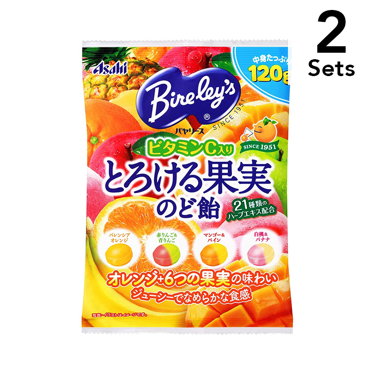 [Set of 2] Asahi Group Foods Beyuries melted fruit throat candy