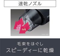 Panasonic Ionity Hair Dryer, Quick-Dry, High Airflow, Mineral Negative Ions, Black (EH-NE7J-K)