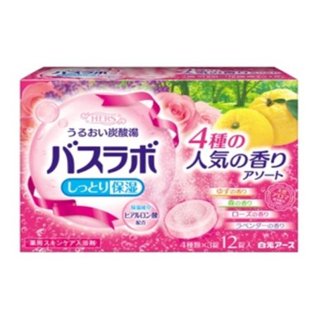 Hakugen Earth HERS Bath Lab 4 popular scents assortment 12 tablets