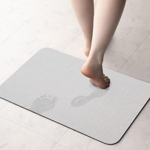 Soft bath mat light gray (38x59 LGY) Nitori with super water supply diatomaceous earth
