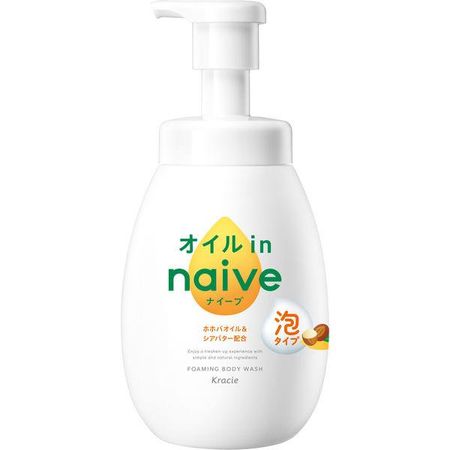 Kracie Naive 泡沫型身體沐浴乳（含油配方）按壓瓶