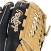 Rawlings成人通用棒球垒球，用于所有旋转手套黑色骆驼11.25英寸11.75英寸右掷（左手）
