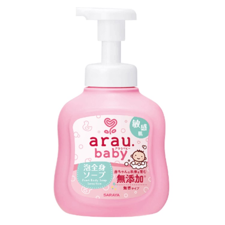 SARAYA ARAU/親皙 Alabe嬰兒泡沫全身肥皂敏感皮膚450ml