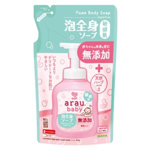 Alabe嬰兒泡沫全身肥皂敏感的皮膚重新填充400ml