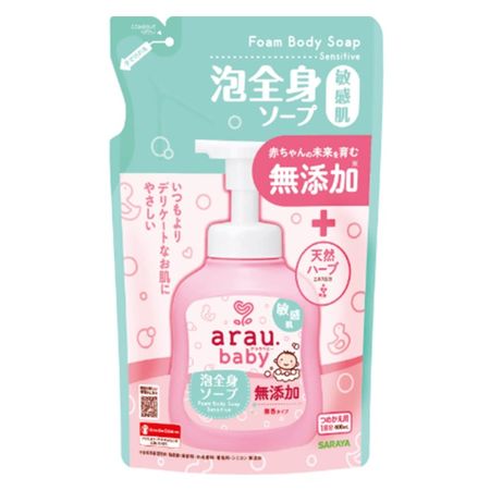 아라우베이비 거품 전신 클렌저 민감성 피부용 리필 400mL