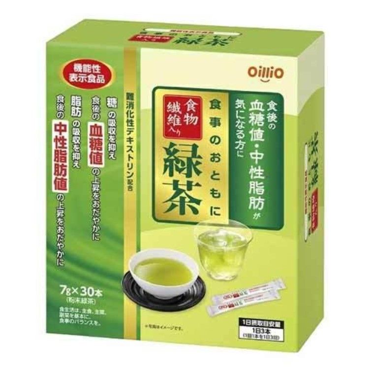 Nisshin Oillio集團飲食綠茶與飲食纖維7g x 30瓶