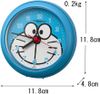 リズム(RHYTHM) ドラえもん 掛け時計 置き時計 お風呂 で使える強化防滴クロック ブルー
