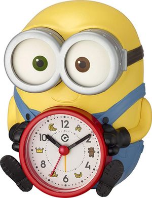 Rhythm Minion/Bob Wall Wall Clock Clock Clock Voice Alarm Yellow