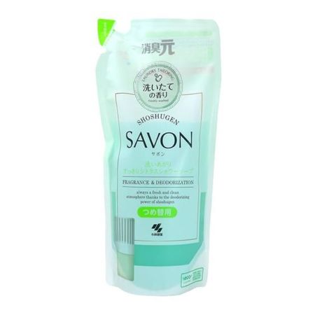 小林制药 消臭剂 SAVON 清爽柑橘沐浴露 补充装 400毫升