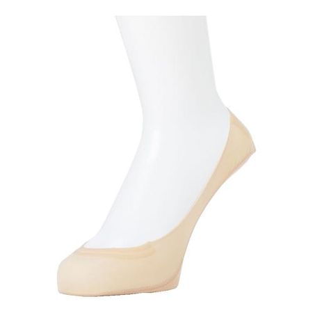 Cocopita Women's Foot Covers that won't slip off, sewn, shallow fit, 23-25cm, 1 pair (beige)