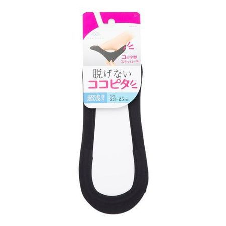 벗겨지지 않는 코코피타 여성용 풋커버 재봉 초슬림 타입 1켤레입 (블랙)