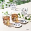 Kinsho Pottery "Pokemon" Eevee Glass Cup Tumbler 8cm Paper Cutout 140162